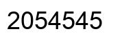 Number 2054545 black image