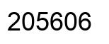 Number 205606 black image