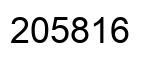 Number 205816 black image