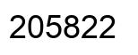 Number 205822 black image