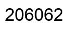 Number 206062 black image