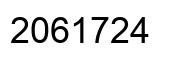 Number 2061724 black image