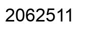 Number 2062511 black image