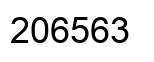 Number 206563 black image