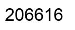 Number 206616 black image