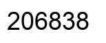 Number 206838 black image