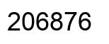 Number 206876 black image