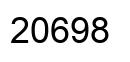 Number 20698 black image