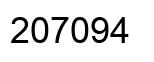 Number 207094 black image