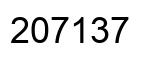 Number 207137 black image
