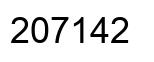 Number 207142 black image