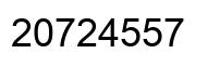 Number 20724557 black image