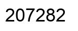 Number 207282 black image
