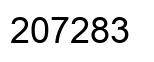 Number 207283 black image