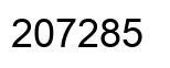 Number 207285 black image