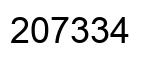 Number 207334 black image