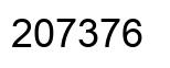 Number 207376 black image