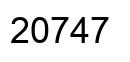 Number 20747 black image