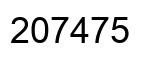 Number 207475 black image
