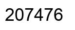 Number 207476 black image