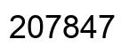 Number 207847 black image