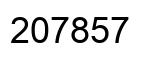 Number 207857 black image