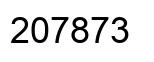 Number 207873 black image