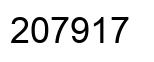 Number 207917 black image