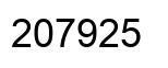 Number 207925 black image