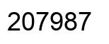 Number 207987 black image