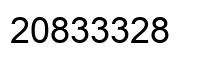 Number 20833328 black image