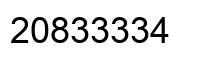 Number 20833334 black image