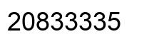 Number 20833335 black image