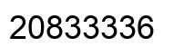Number 20833336 black image