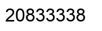 Number 20833338 black image