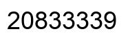 Number 20833339 black image