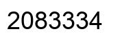 Number 2083334 black image