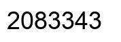 Number 2083343 black image