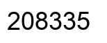 Number 208335 black image