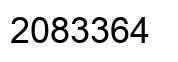 Number 2083364 black image