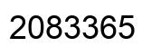 Number 2083365 black image