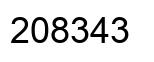 Number 208343 black image