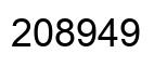 Number 208949 black image