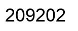 Number 209202 black image