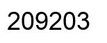 Number 209203 black image