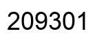Number 209301 black image