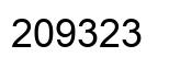 Number 209323 black image