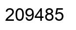 Number 209485 black image