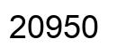Número 20950 imagen negro