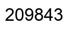 Number 209843 black image